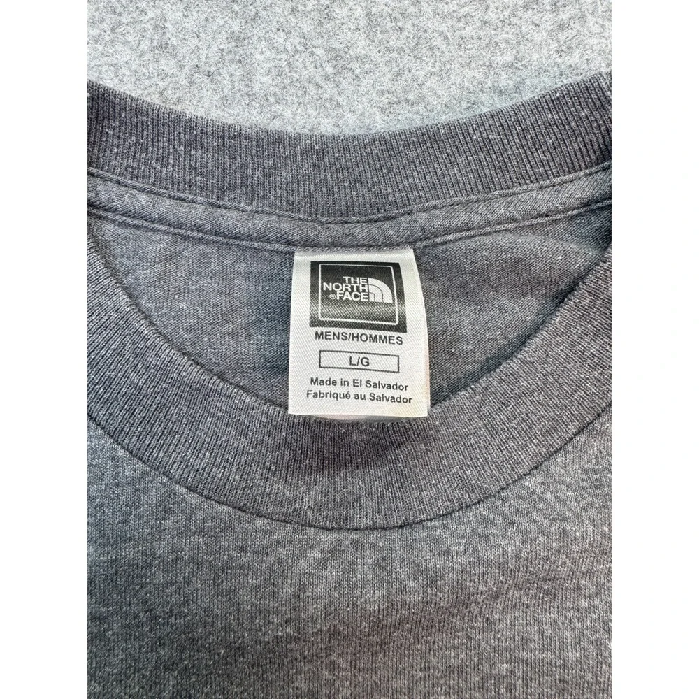 The North Face Men's Graphic Logo T-Shirt Gray Green Cotton Blend Size L‎